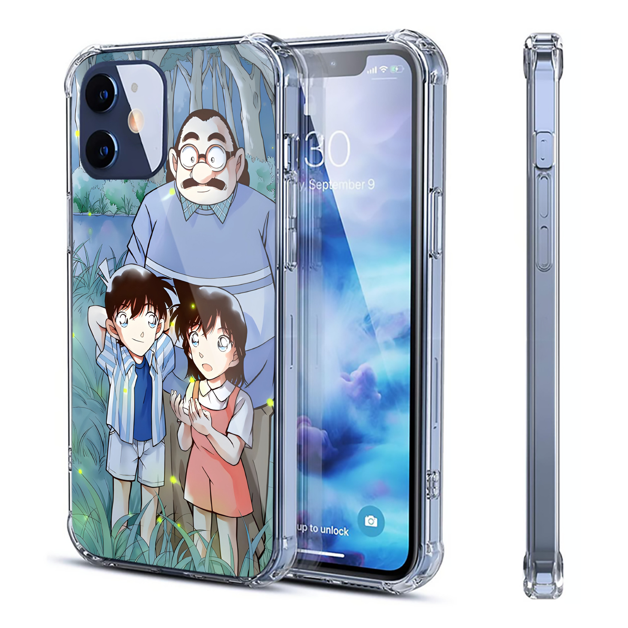 （画像用） 名探偵コナン Detective Conan 【iPhone 12シリーズ対応】透明スマホケース（クリアソフトケース）